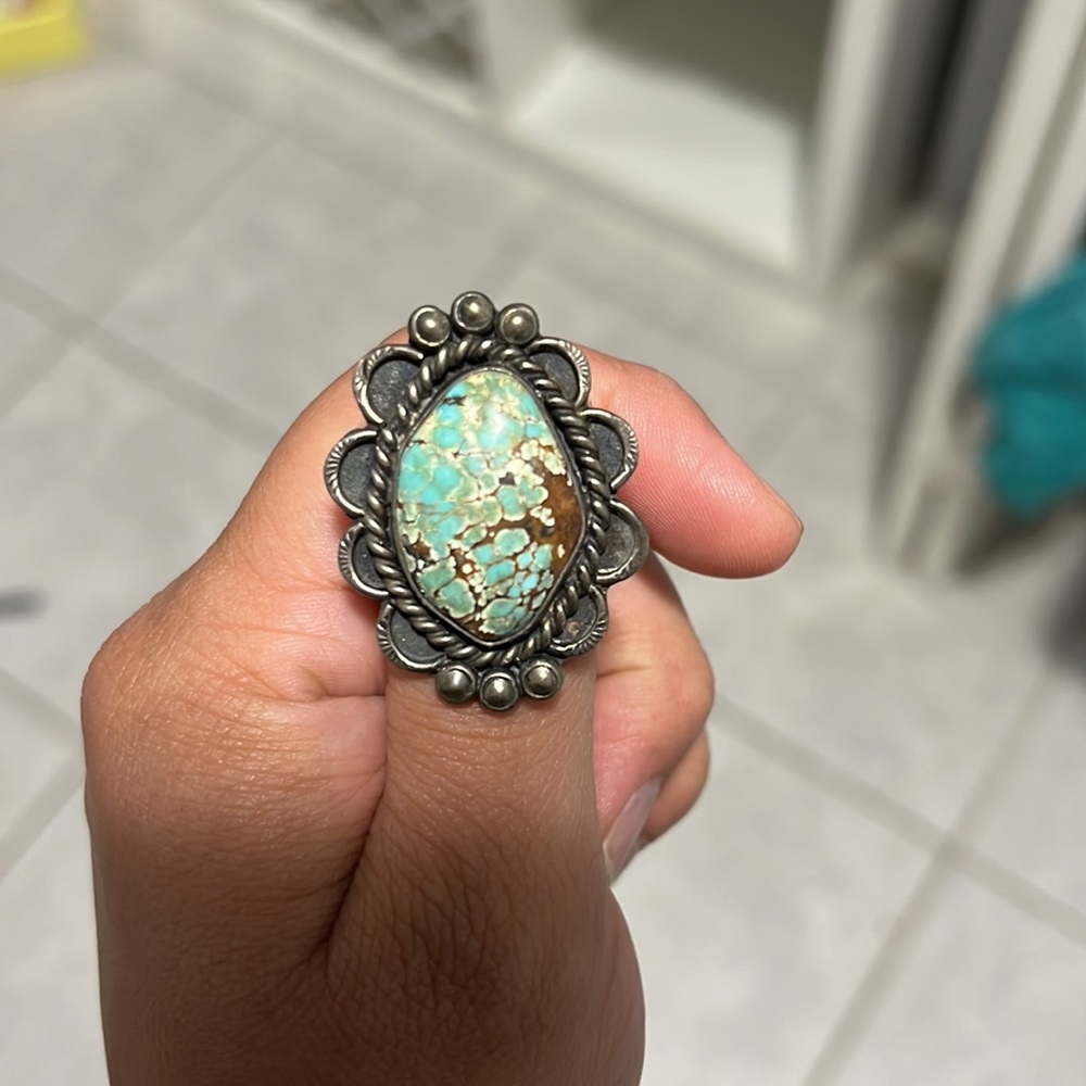 Native American Turquoise Ring - image 7